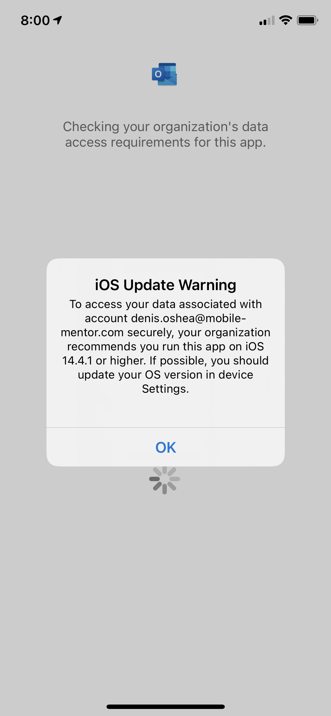 App Protection Policy - Microsoft iOS update warning – Mobile Mentor