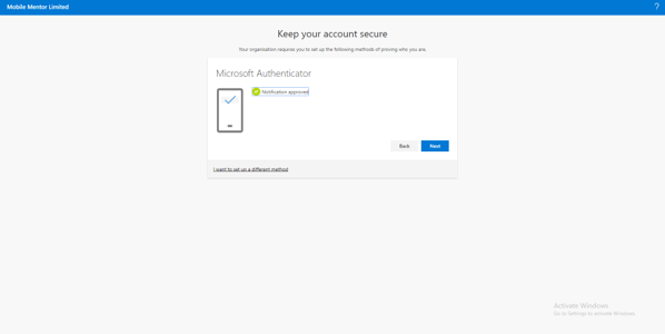 Microsoft Authenticator App Setup As The Authentication Method Ios Iphone Ipad Mobile